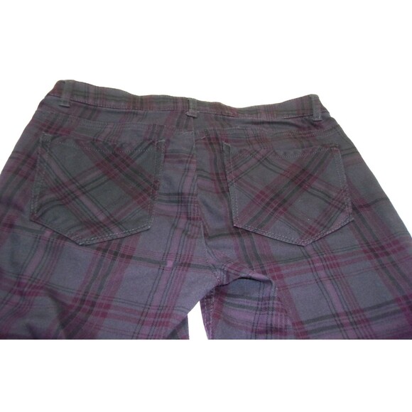 Democracy Size 8 Ab Technology Gray Plaid Pants Jeans Cotton Blend Stretch - Picture 6 of 8